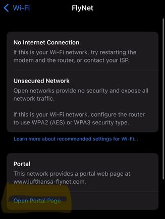 Click “open portal page”