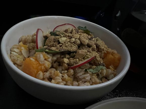 Farro Salad w/Butternut Squash, Pistachios & Parmigiano.