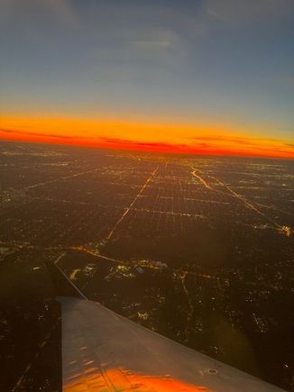 Sunset approach to YYZ