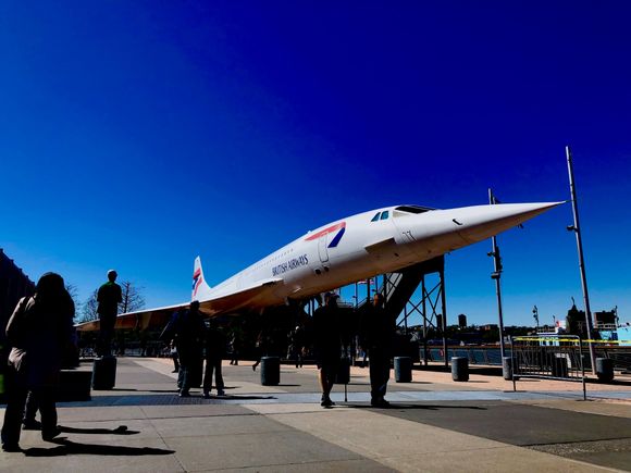 A sunny day in New York looking at Concorde G-BOAD