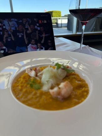 ...with the lobster risotto. 