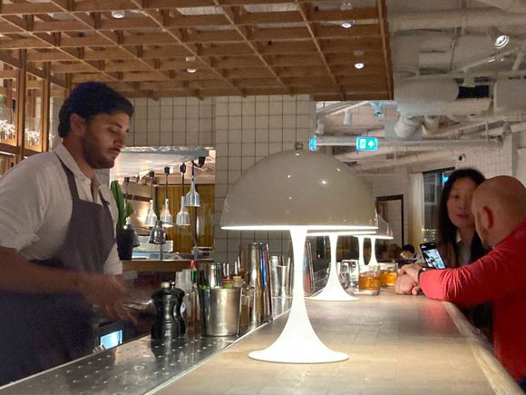 I asked the barman to whip me up sonething creamy 