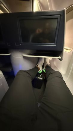 While dated, this seat is still a comfortable way to hop domestically!