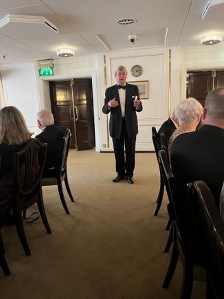 Our guest of honour. Britannia's last captain, Commodore Anthony Morrow.