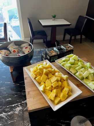 Lounge breakfast offerings