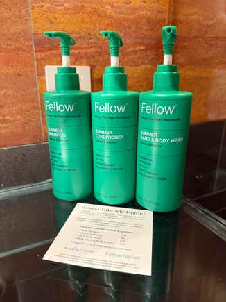 Bathroom amenities from Fellow