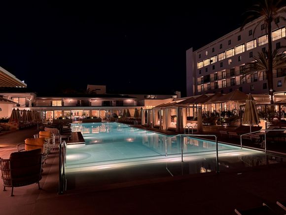 Pool at night
