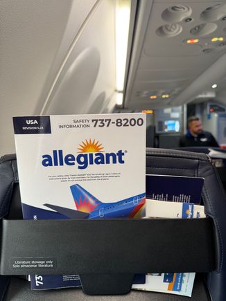 Brand new plane (you could smell the pleather)