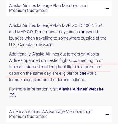 First class intl should have given me access regardless of status