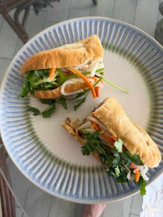 Tasty little sandwich my GF brought to me since I’m not walking so good 
