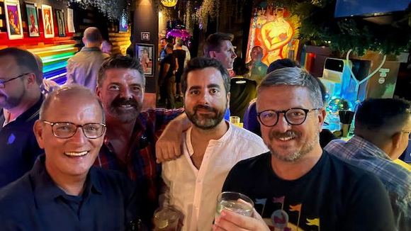 Out with the boys in a Chueca bar