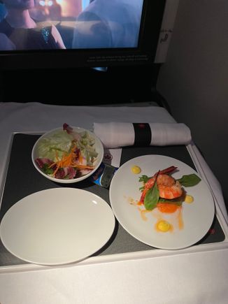 NRT to YYZ 

I wasn't crazy about this shrimp appetizer meat was a bit too firm. 6/10