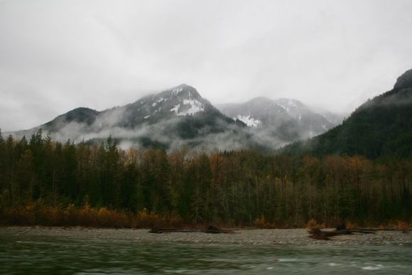 Cascade Mountains on the train
