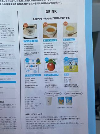 Also a diverse drink menu. No vulpix cups on this flight.