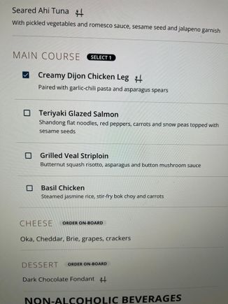 YVR to SIN April.....Disappointed, wish Hainanese Chicken Rice would be one of the choices, lol 