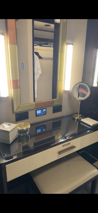 The vanity area