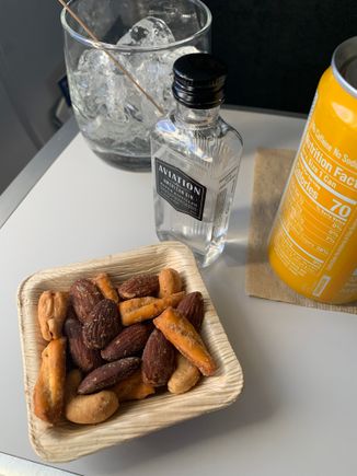 spicy snack mix — not sure if this is a permanent replacement for the nuts; also not sure if I’d call it an “upgrade” or “enhancement” since the pecans are missing, but it was a nice change of pace


