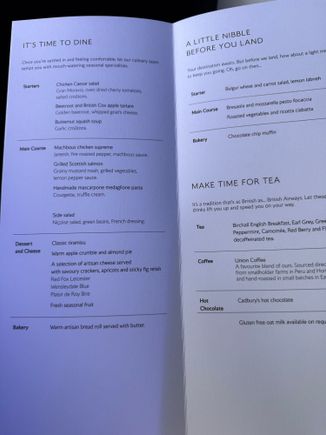 Menu - I didn’t have room for the light meal at the end, so no photos. Everything I ordered were actually very tasty. 