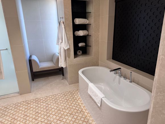 Free-standing bathtub