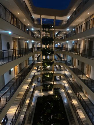 Atrium at night