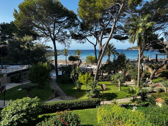Another view from the breakfast area overlooking the club pool and beach