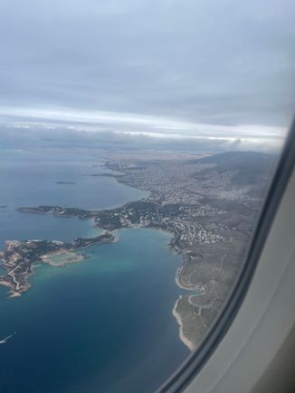 View prior to landing in ATH