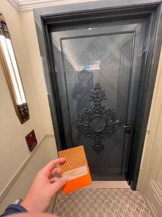 Trendy doorway at Great Scotland Yard Hotel