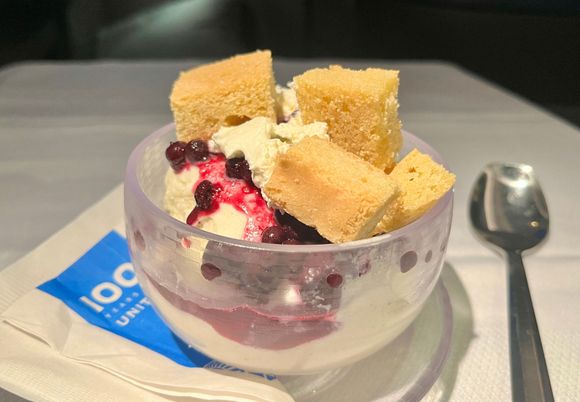 “Centennial Polaris Sundae” - Tillamook vanilla, blueberry compote, and lemon snaps