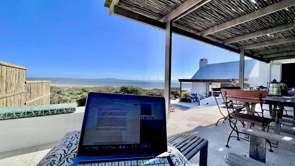 A quiet moment in Southern Africa to catch up on my writing
