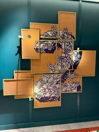 Cool wall art depicting each floor 