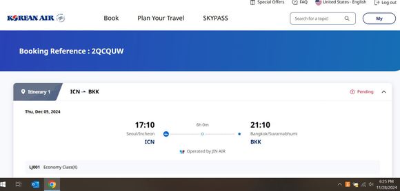 December 5 rebooking