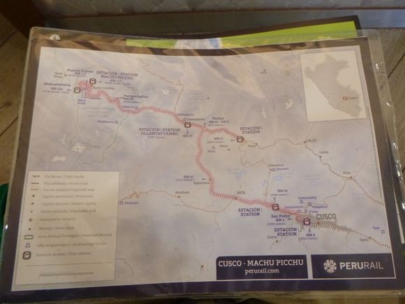 I was hoping to get some PeruRail related literature, either at their Lima airport office or at their Cusco office. I was stymied. They had no brochures, pamphlets or literature of any kind. I was specifically interested in their switchbacks leaving the town of Cusco. Staff advised me to take a photo of the maps that were on their wall.