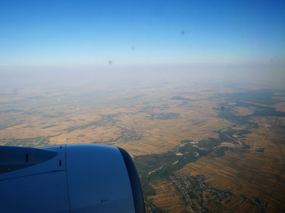 Somewhere over Romania.