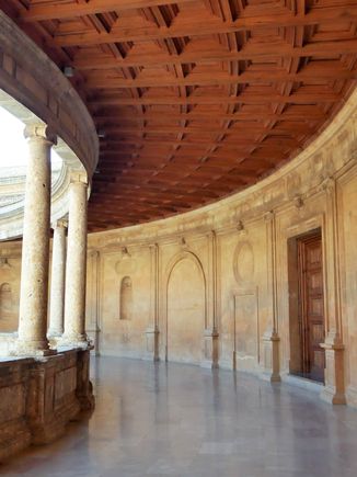 Greco-Roman formulas absorbed by the Italian Renaissance. 
The Palace of Charles V. 