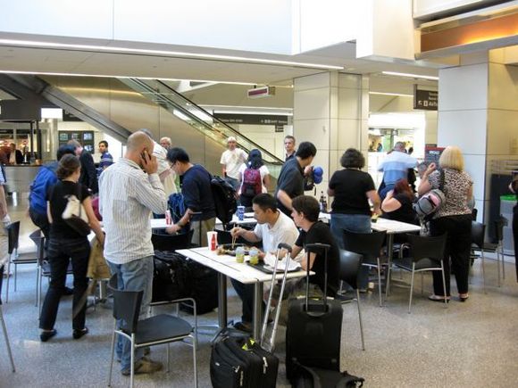 Lunch at the international terminal.