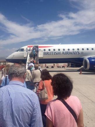 Granada, boarding an E190 to London City (2014)