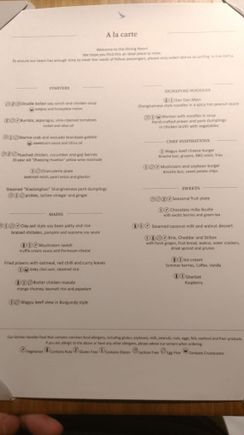 Pier F Dinner Menu - October 2018