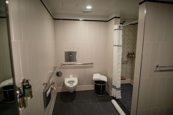 Shower rooms are huge