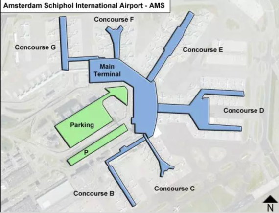 Amsterdam Schiphol Gates B to G