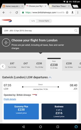 Hi,  overnight the prices one way LGWJER have quadrupled in price.  Is this just a temporary glitch or a permanent price change do you think.  It is for 2019 so i have loads of time but it was just a shock.  Any insight welcome