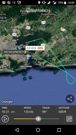 Diversion from SDU to GIG on Gol.