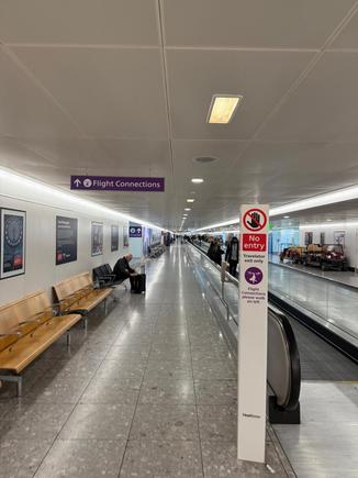 Arrivals route alongside pier 5