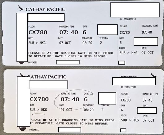 boarding pass showing QF ffn