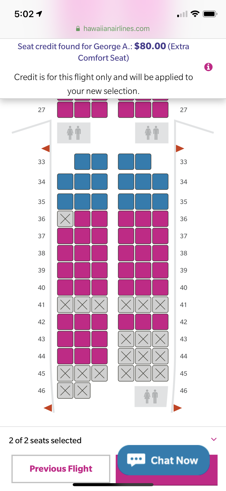 seat assignment hawaiian airlines