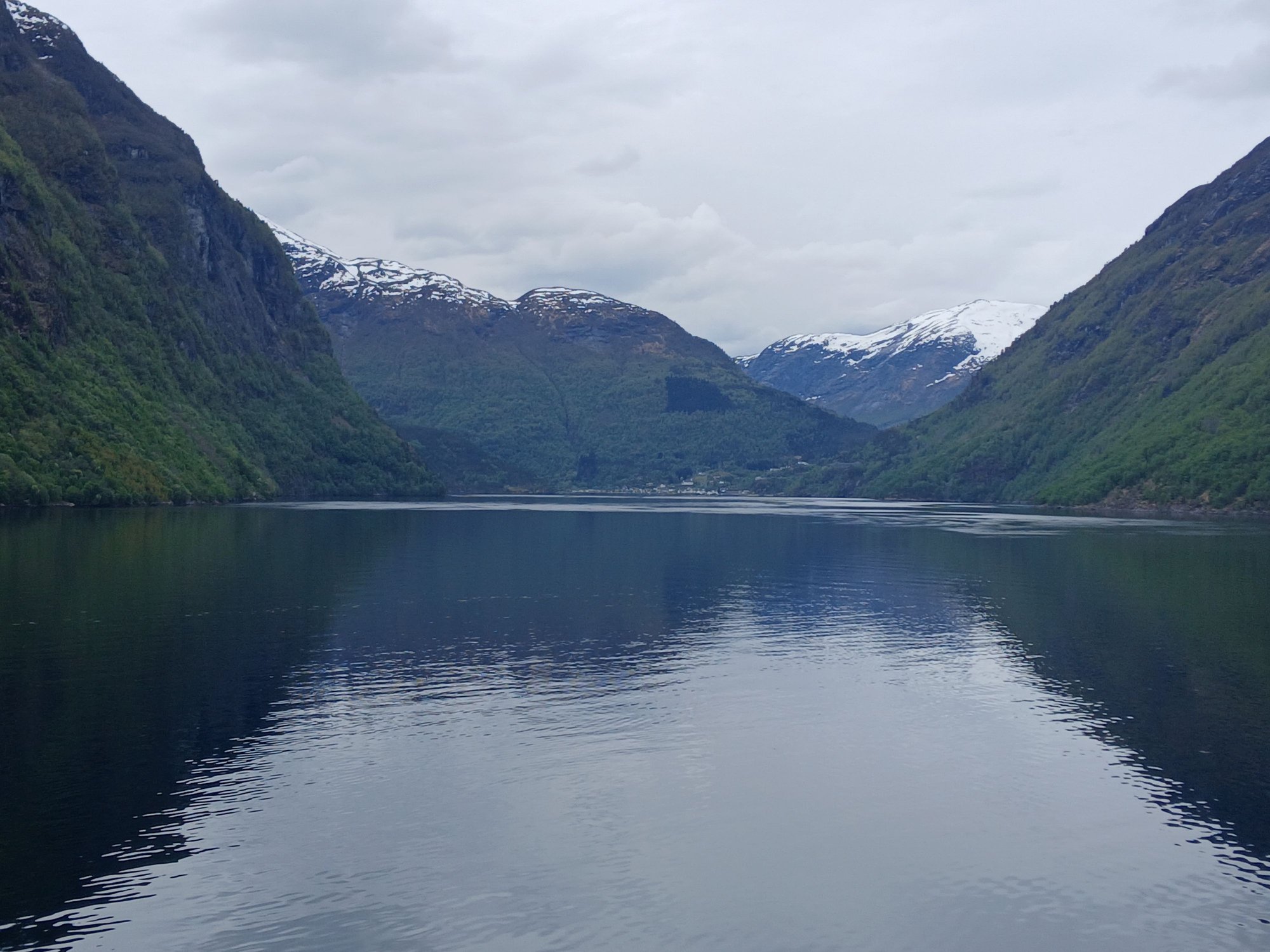 .. with the vilage of Hellesylt in the far distance