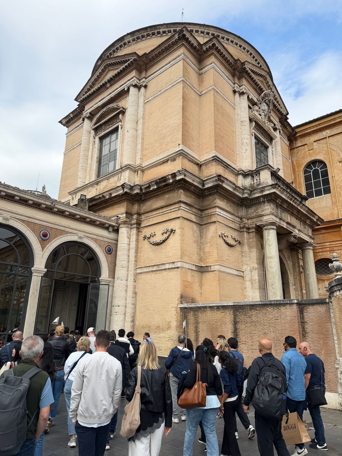 Our tour group getting ready to enter the museum