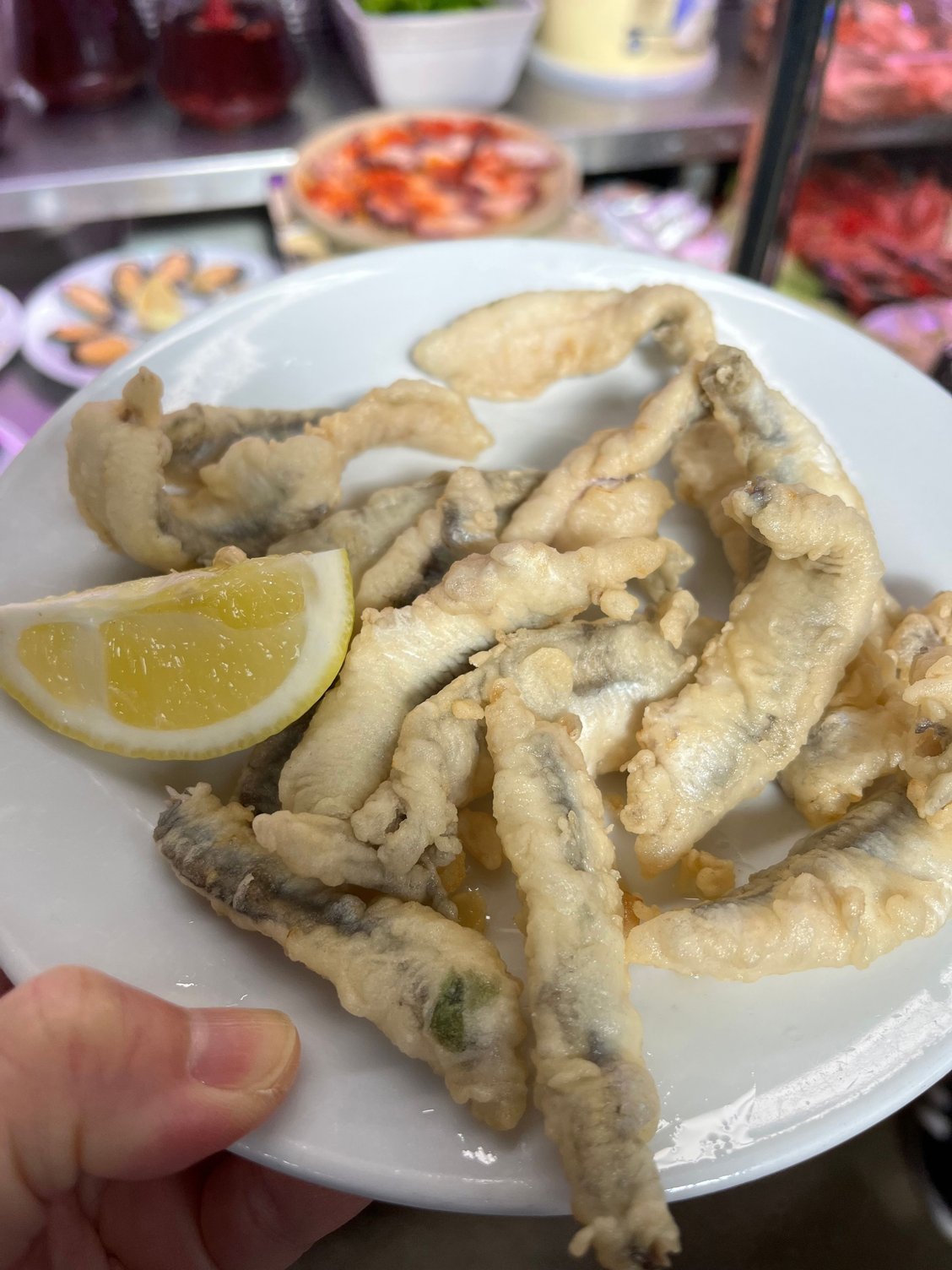 Boquerones (fried anchovies)