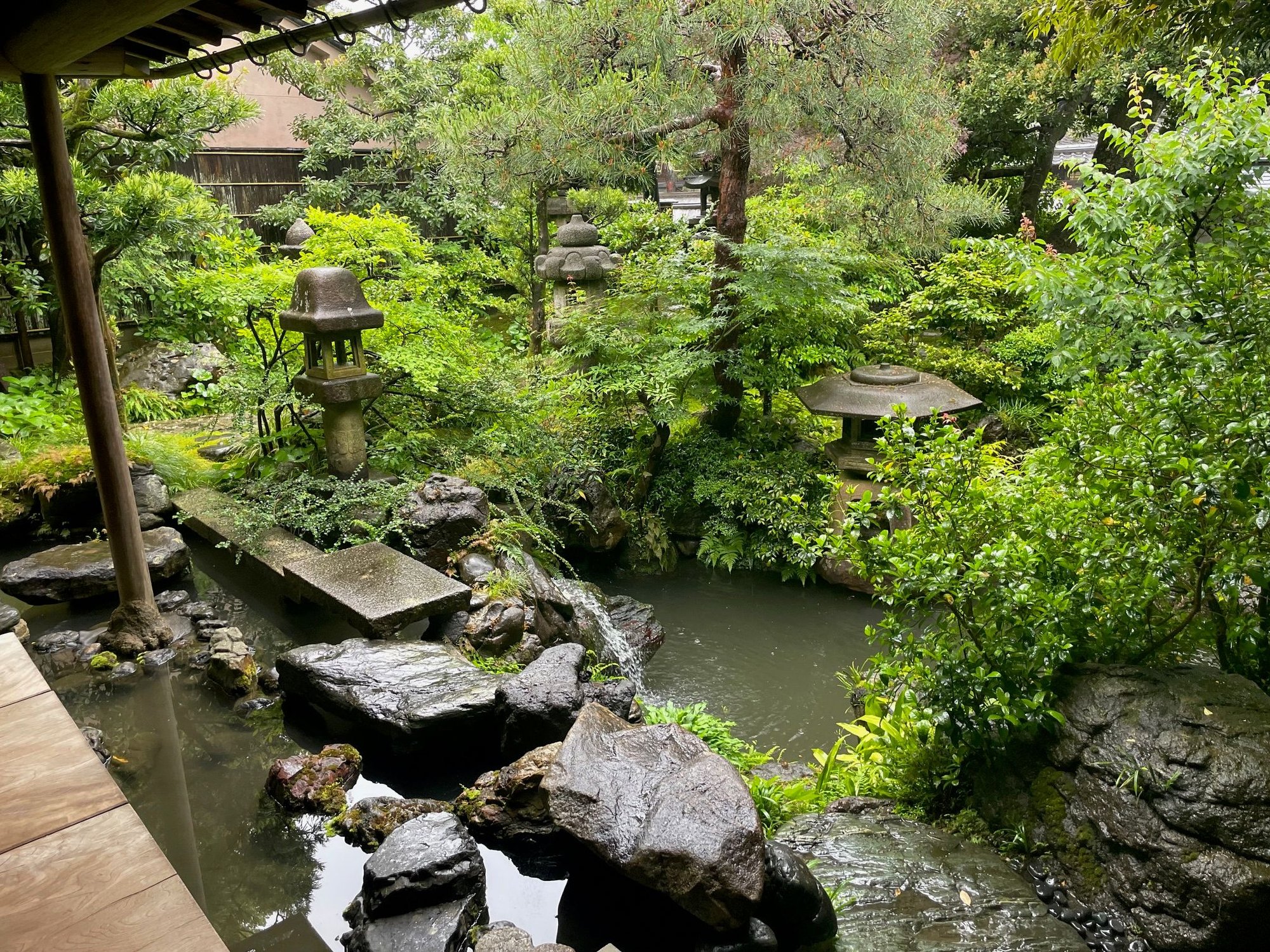 Pond with rocks