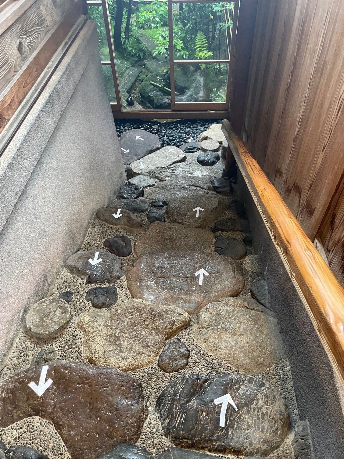This stone stairway led up to the tea room