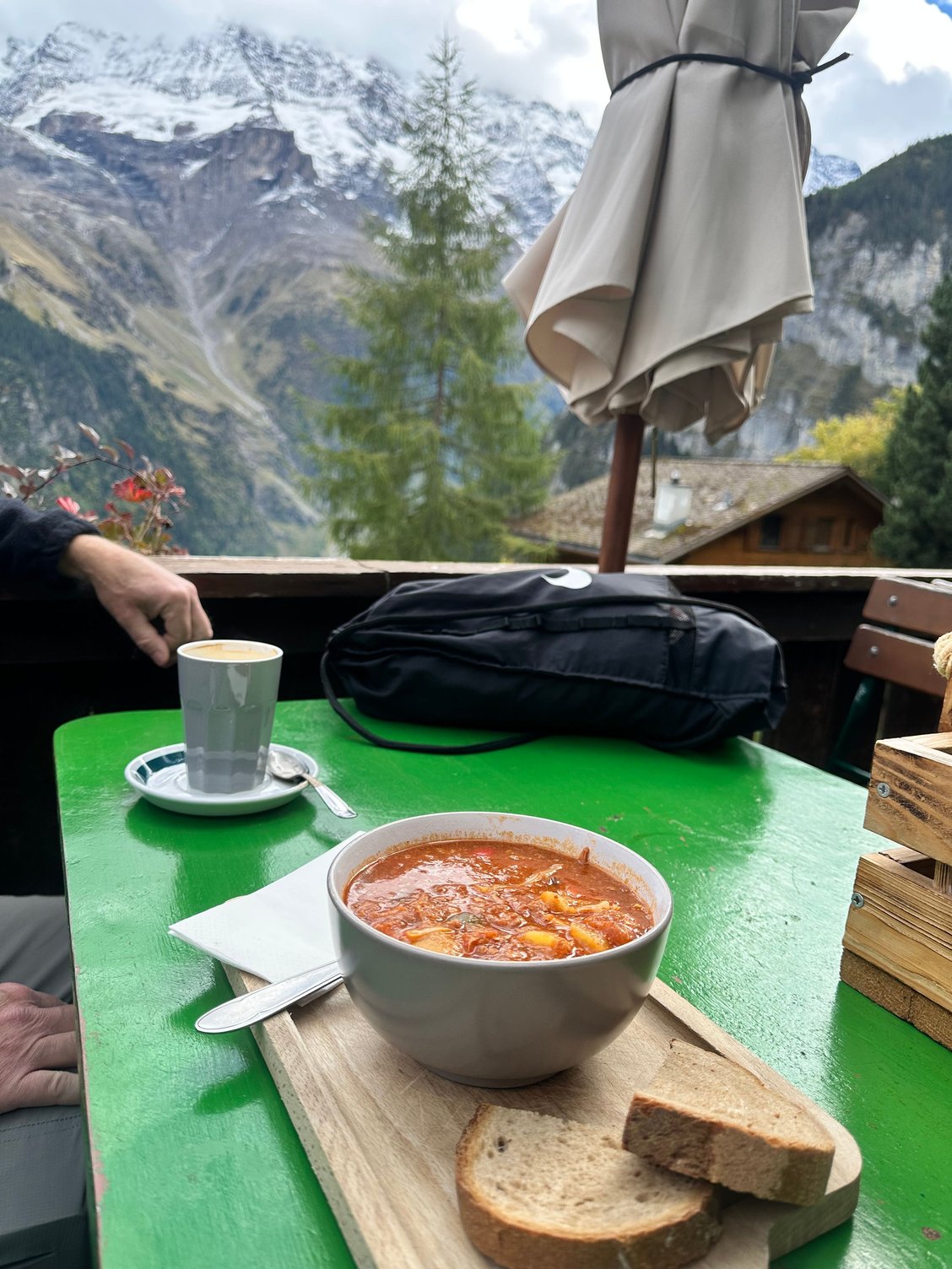 Lunch at Pension Gimmelwald 
